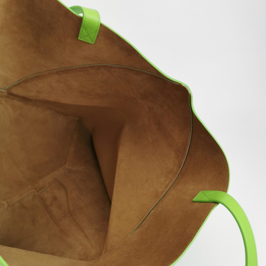 Loewe Green Puzzle Shopper Tote Bag Large