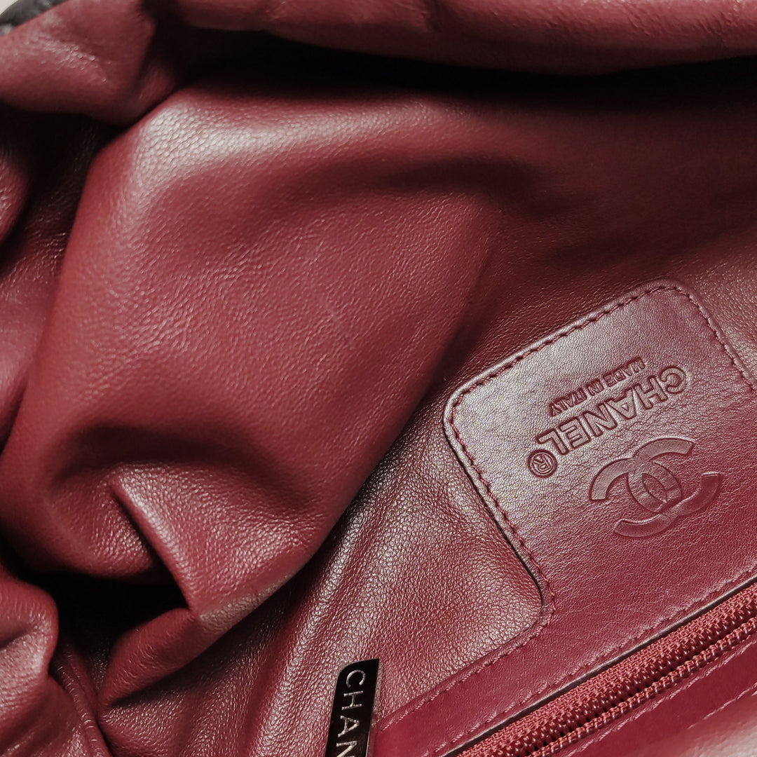 Chanel 2010 Coco Cocoon Quilted Lambskin Backpack In Black