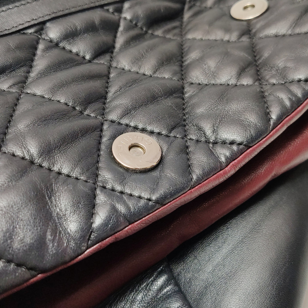 Chanel 2010 Coco Cocoon Quilted Lambskin Backpack In Black
