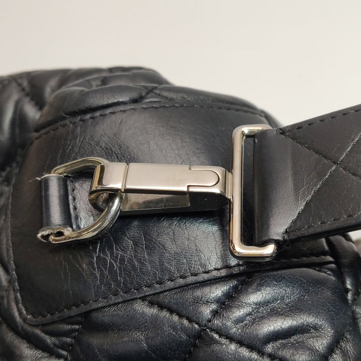 Chanel 2010 Coco Cocoon Quilted Lambskin Backpack In Black