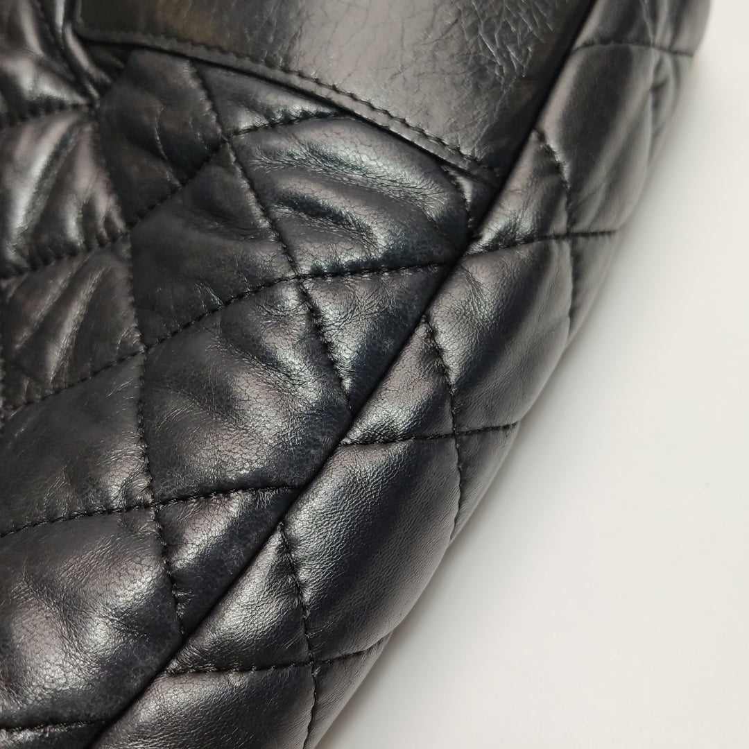 Chanel 2010 Coco Cocoon Quilted Lambskin Backpack In Black