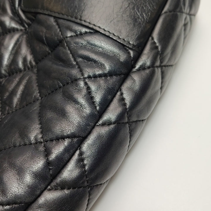 Chanel 2010 Coco Cocoon Quilted Lambskin Backpack In Black