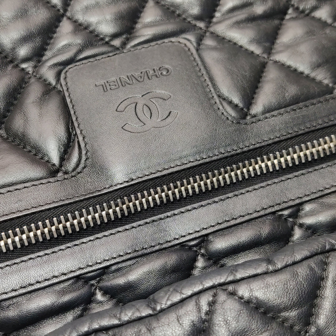 Chanel 2010 Coco Cocoon Quilted Lambskin Backpack In Black