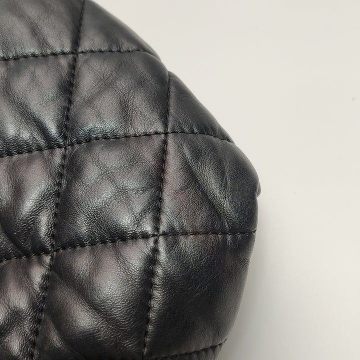 Chanel 2010 Coco Cocoon Quilted Lambskin Backpack In Black