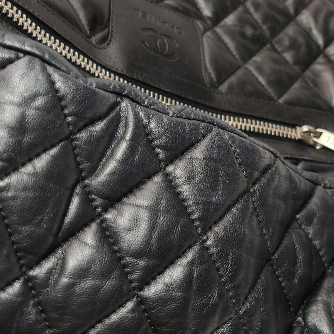 Chanel 2010 Coco Cocoon Quilted Lambskin Backpack In Black