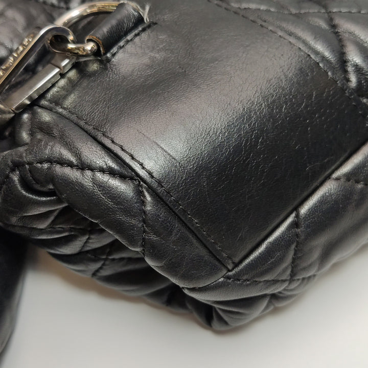 Chanel 2010 Coco Cocoon Quilted Lambskin Backpack In Black