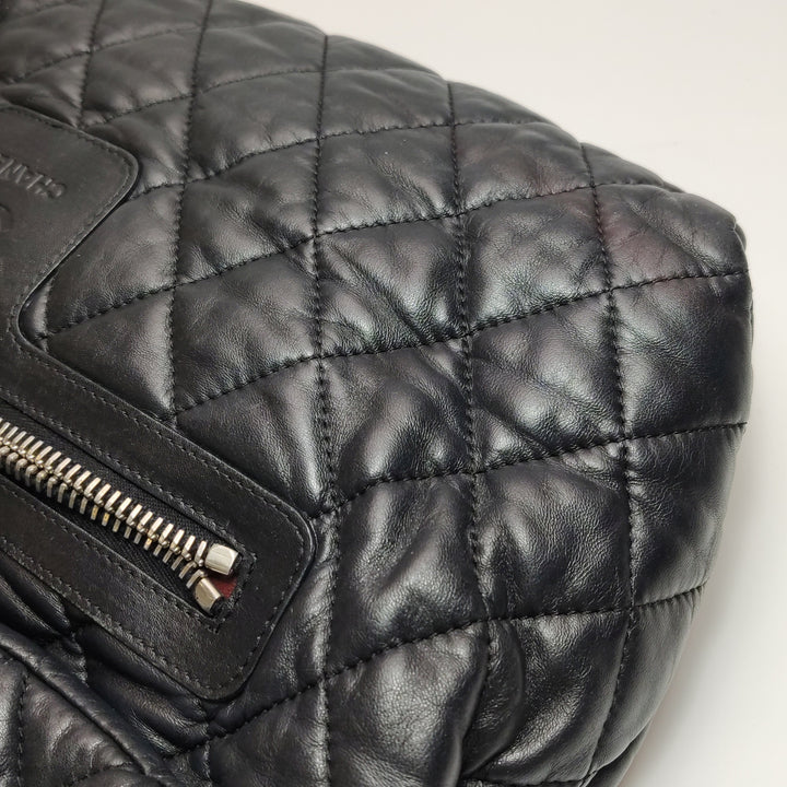 Chanel 2010 Coco Cocoon Quilted Lambskin Backpack In Black