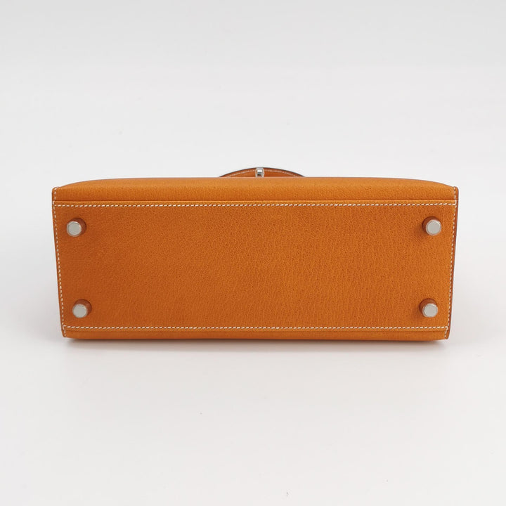 Hermes 25 Kelly Paeu de Porc Leather Toffee Colour Palladium Hardware