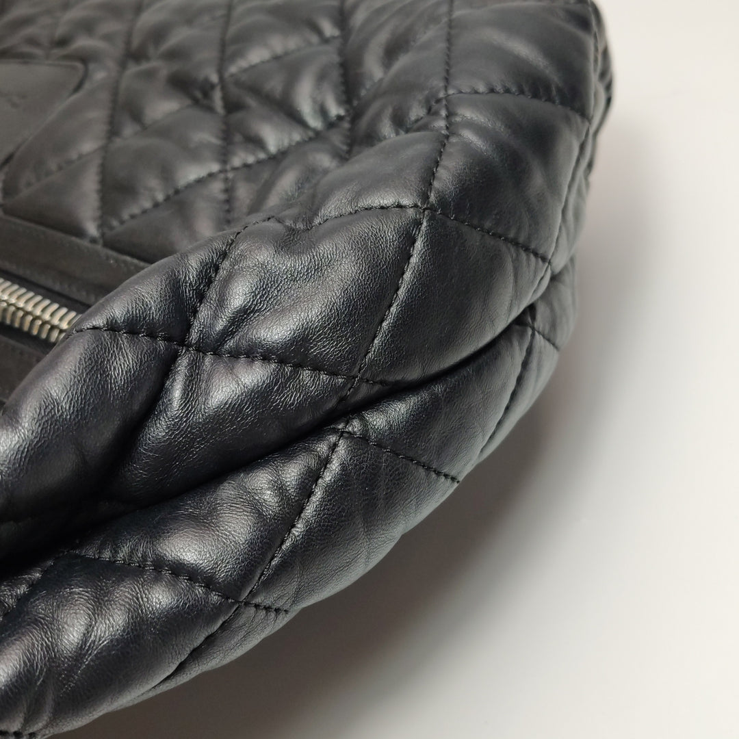 Chanel 2010 Coco Cocoon Quilted Lambskin Backpack In Black