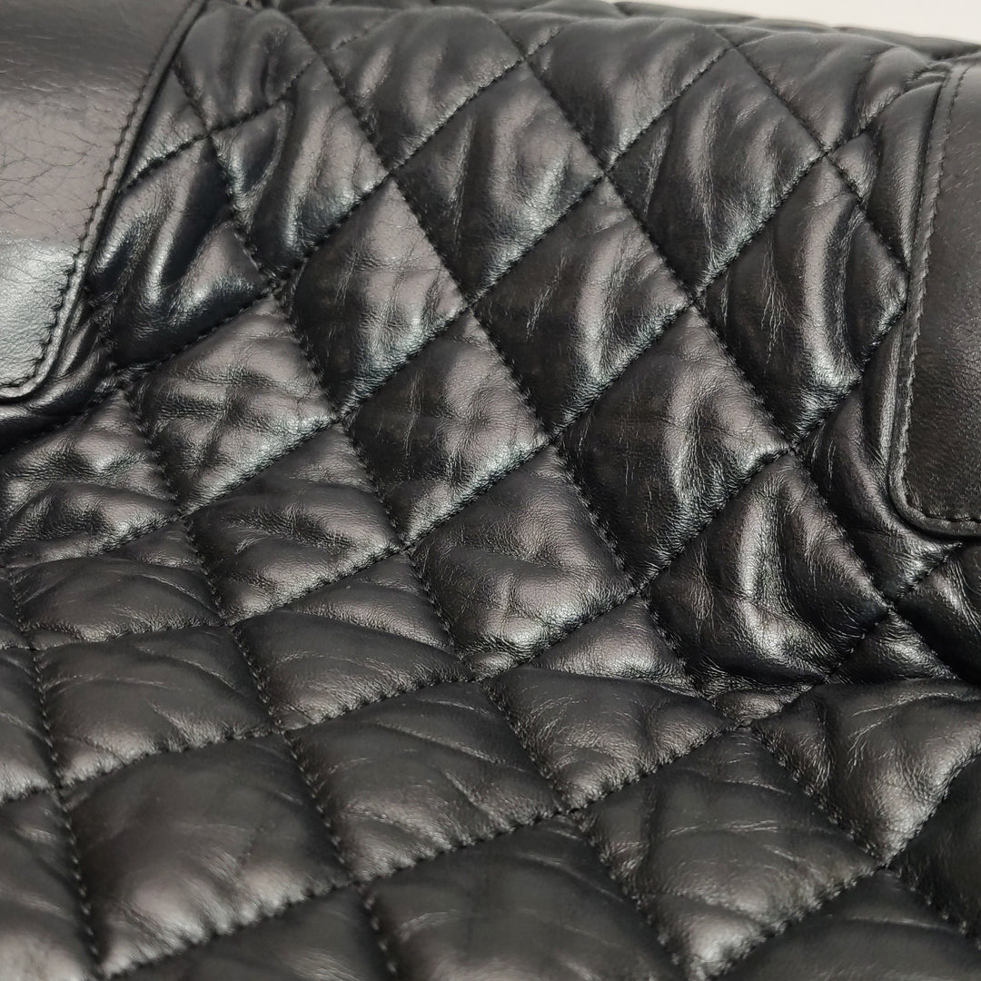 Chanel 2010 Coco Cocoon Quilted Lambskin Backpack In Black
