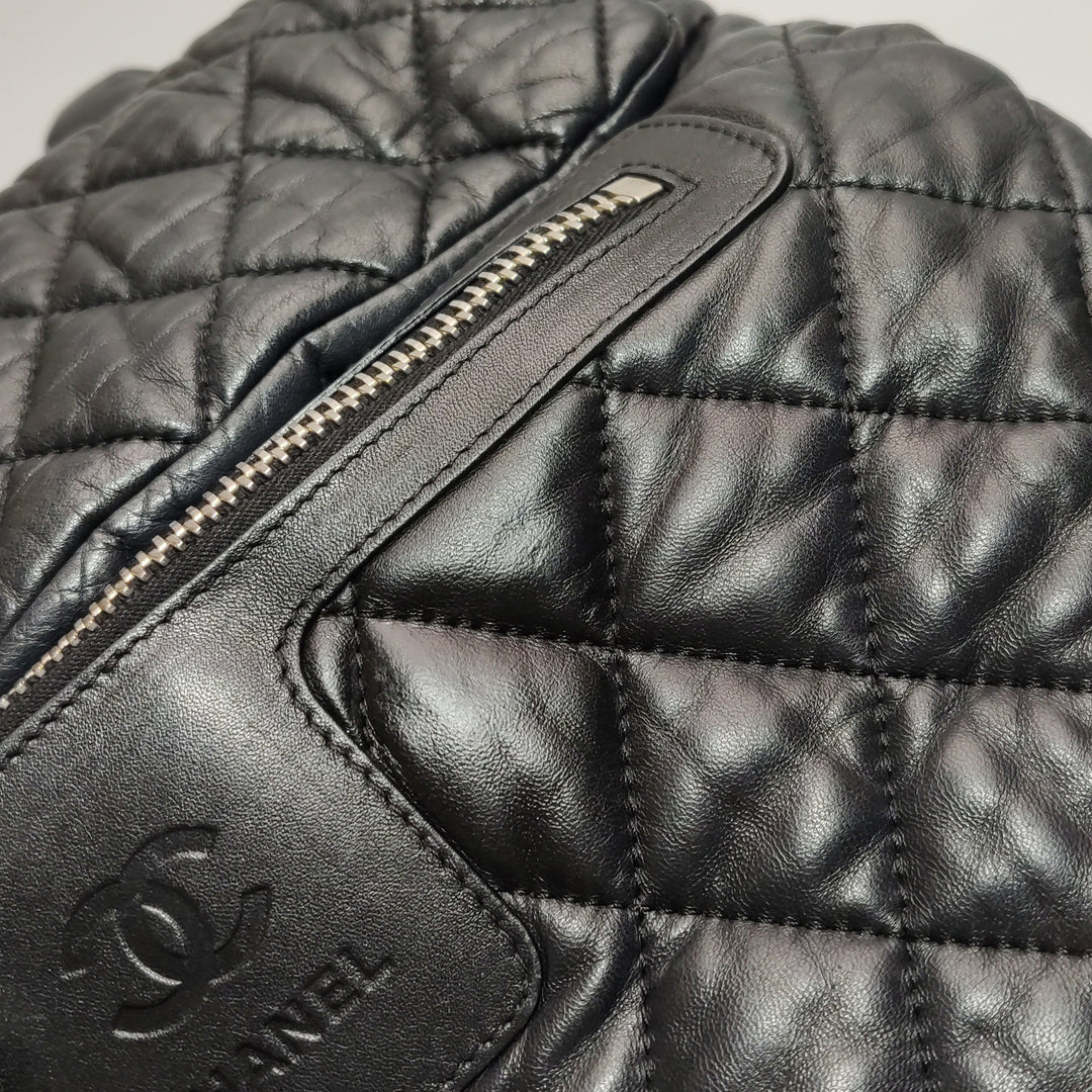 Chanel 2010 Coco Cocoon Quilted Lambskin Backpack In Black