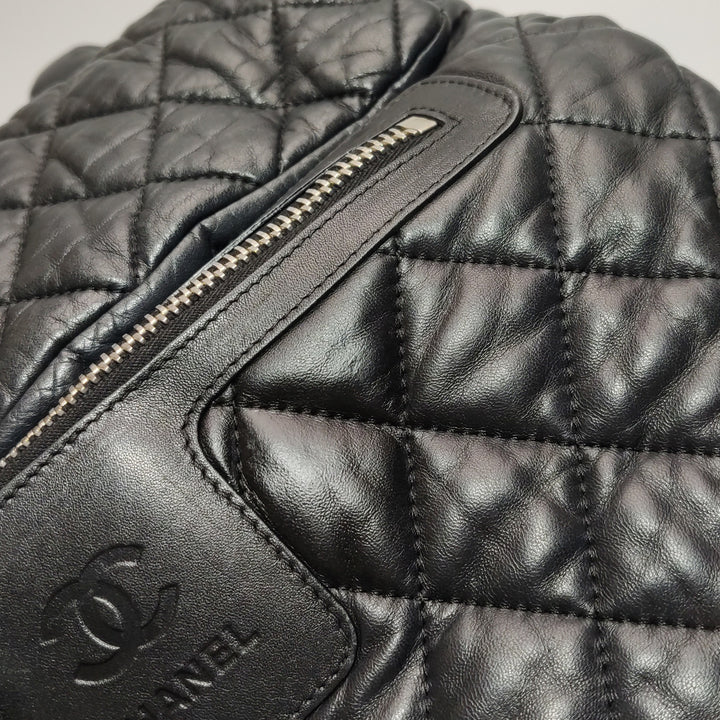 Chanel 2010 Coco Cocoon Quilted Lambskin Backpack In Black