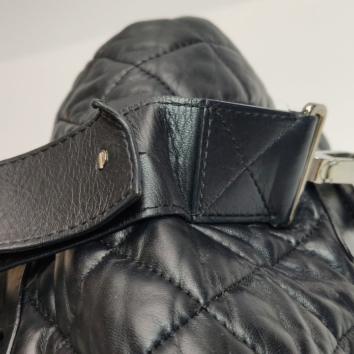 Chanel 2010 Coco Cocoon Quilted Lambskin Backpack In Black