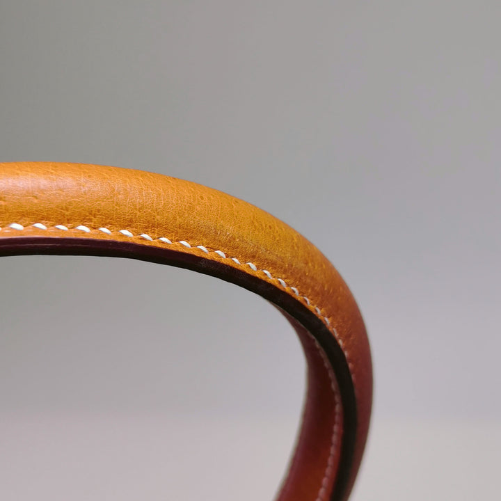 Hermes 25 Kelly Paeu de Porc Leather Toffee Colour Palladium Hardware