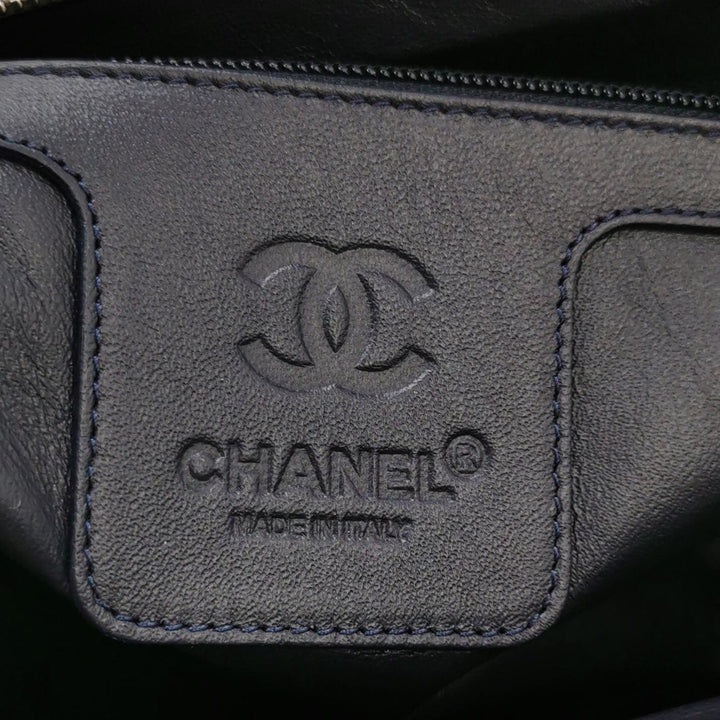 Chanel Coco Cocoon Bowling Bag Silver Quilted Nylon