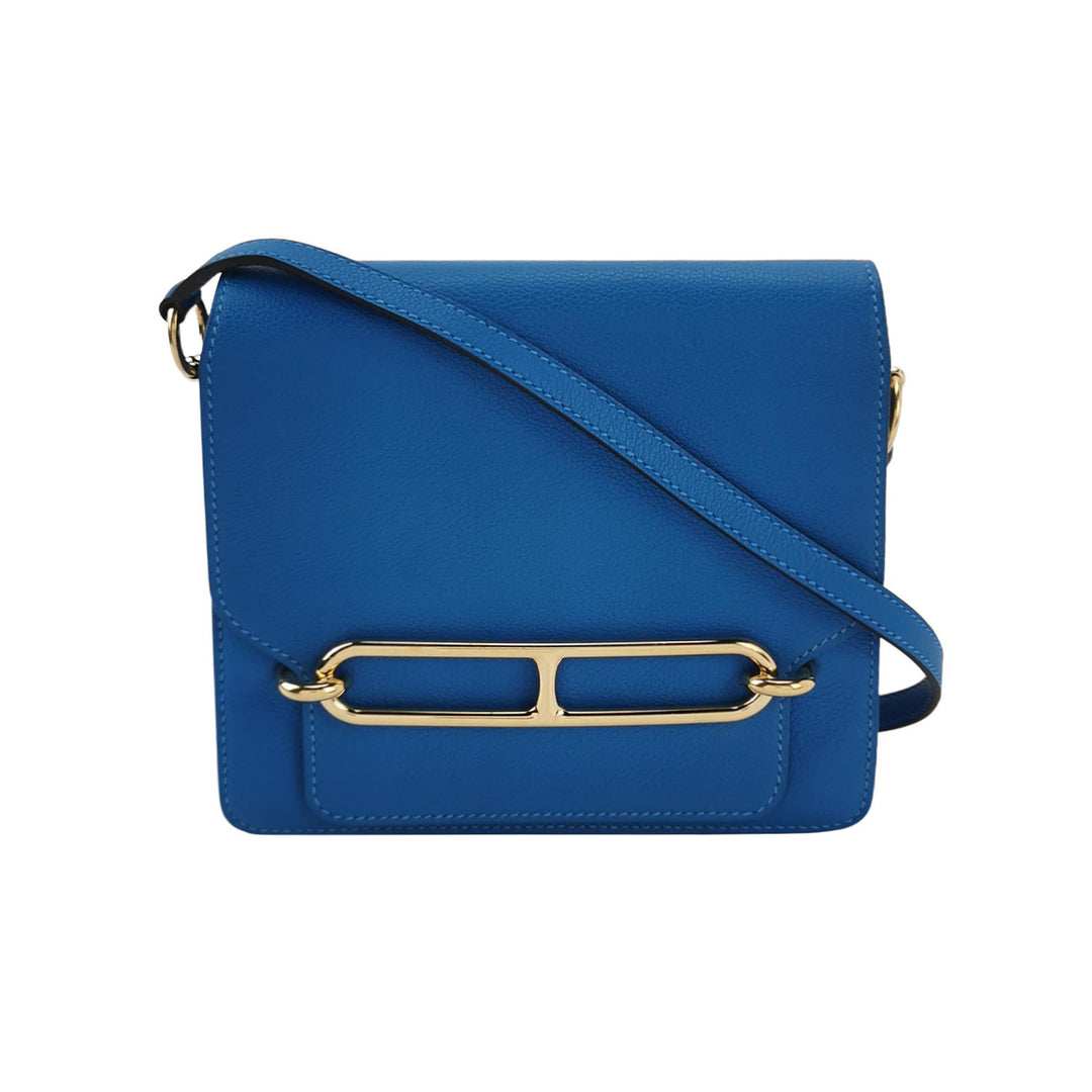 Hermes Mini Sac Roulis Evercolor T7 Bleu Hydra Gold Hardware