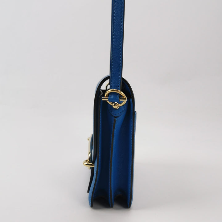 Hermes Mini Sac Roulis Evercolor T7 Bleu Hydra Gold Hardware