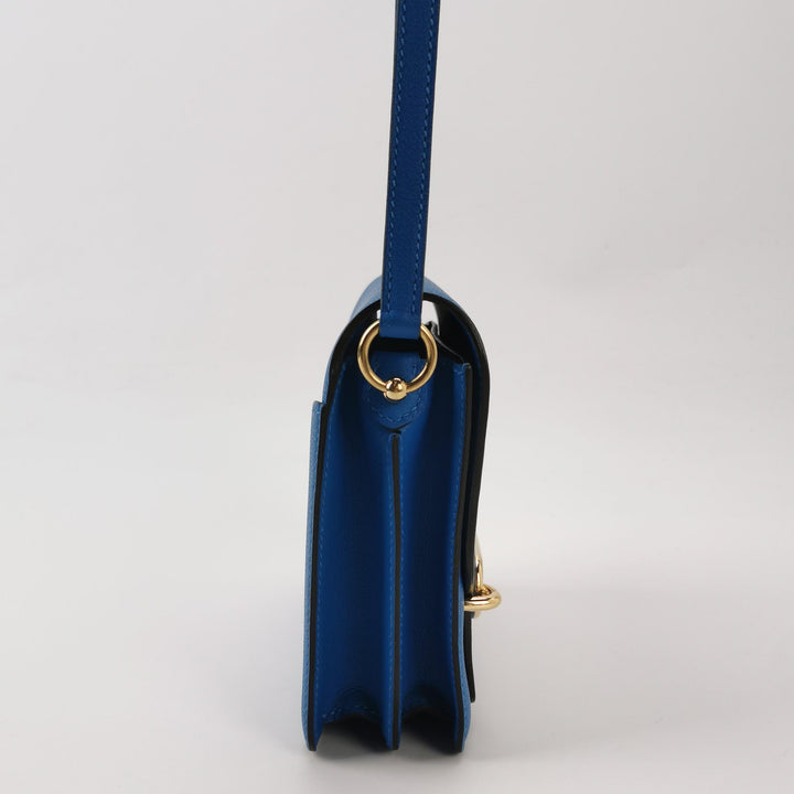 Hermes Mini Sac Roulis Evercolor T7 Bleu Hydra Gold Hardware