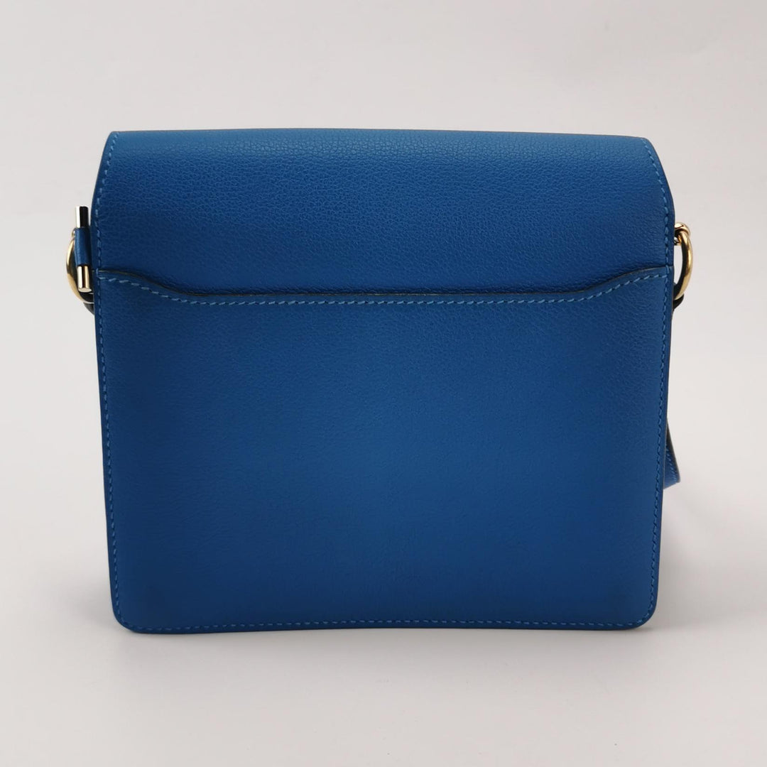 Hermes Mini Sac Roulis Evercolor T7 Bleu Hydra Gold Hardware