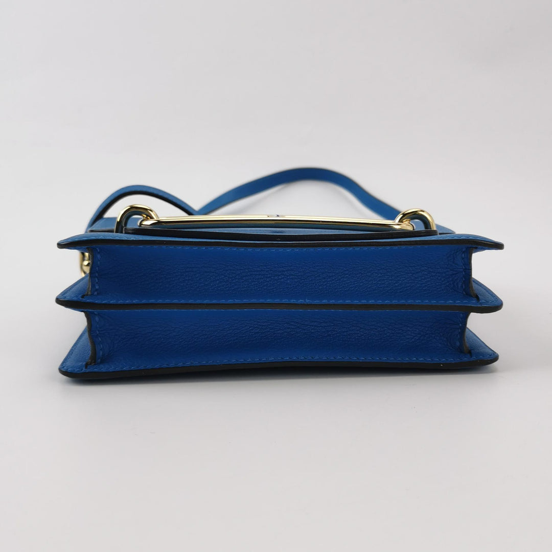 Hermes Mini Sac Roulis Evercolor T7 Bleu Hydra Gold Hardware