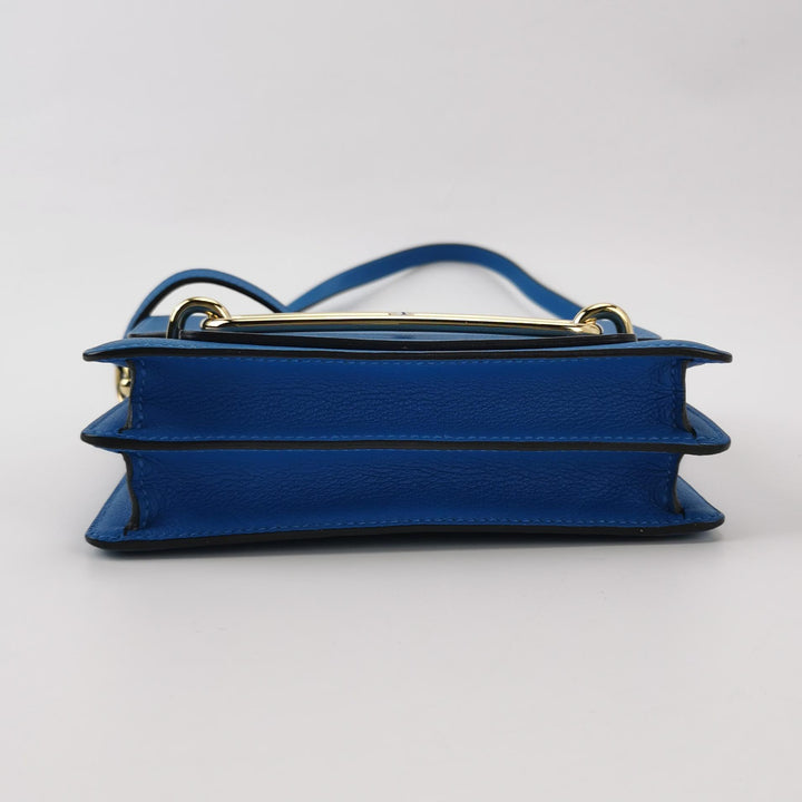 Hermes Mini Sac Roulis Evercolor T7 Bleu Hydra Gold Hardware