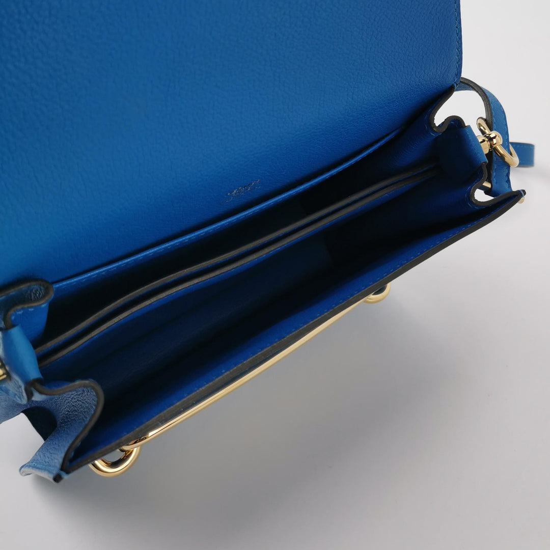 Hermes Mini Sac Roulis Evercolor T7 Bleu Hydra Gold Hardware