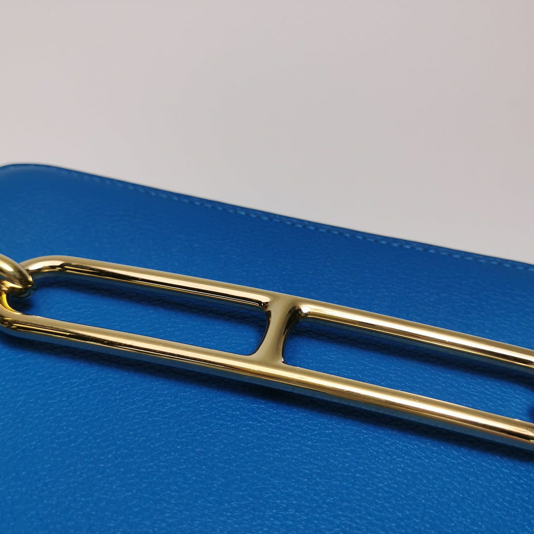 Hermes Mini Sac Roulis Evercolor T7 Bleu Hydra Gold Hardware