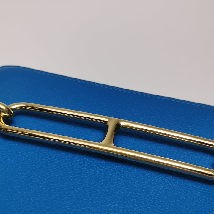 Hermes Mini Sac Roulis Evercolor T7 Bleu Hydra Gold Hardware