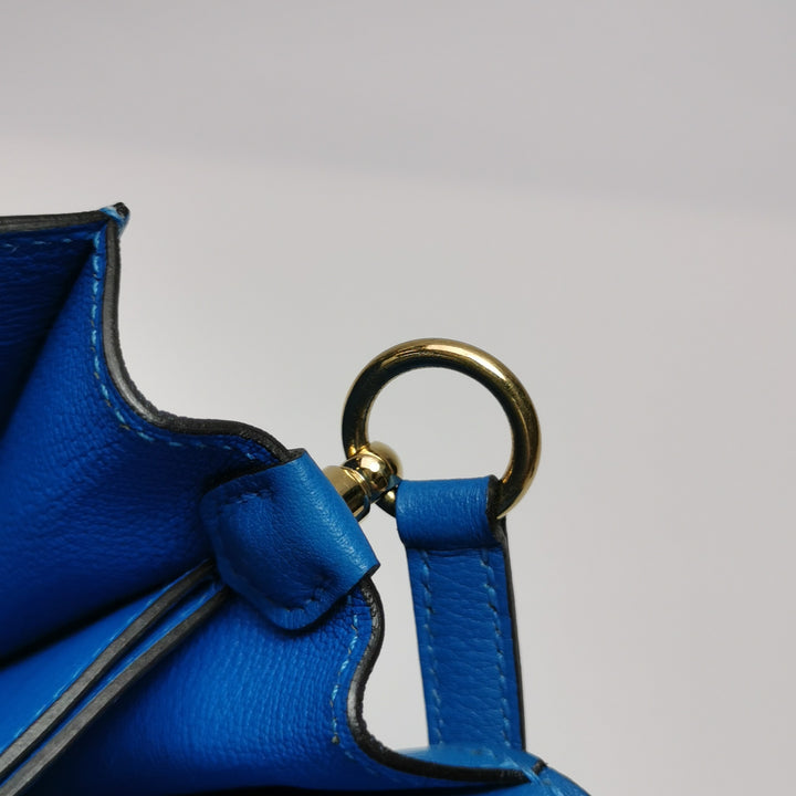 Hermes Mini Sac Roulis Evercolor T7 Bleu Hydra Gold Hardware