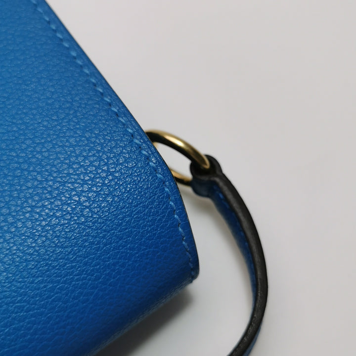 Hermes Mini Sac Roulis Evercolor T7 Bleu Hydra Gold Hardware