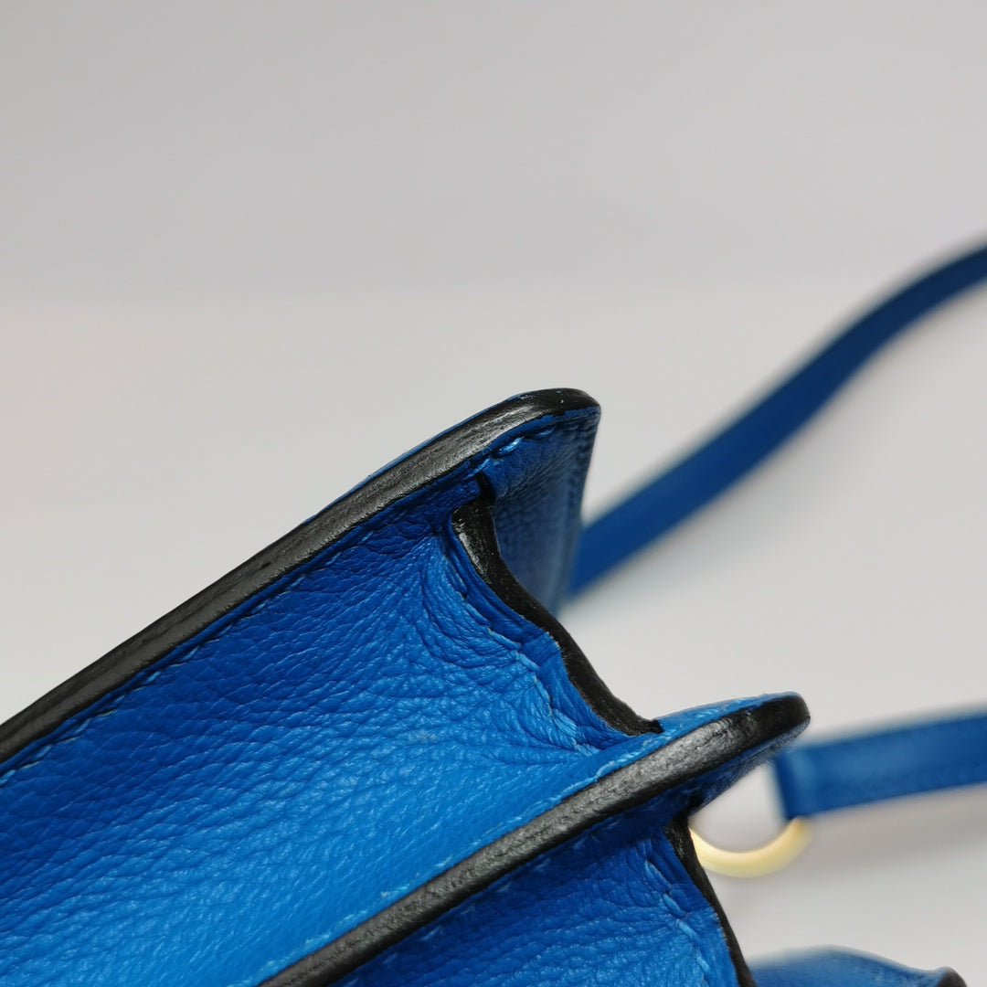 Hermes Mini Sac Roulis Evercolor T7 Bleu Hydra Gold Hardware
