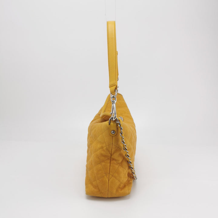 Chanel Caviar French Riviera Hobo Bag Yellow