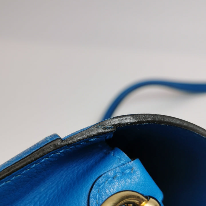 Hermes Mini Sac Roulis Evercolor T7 Bleu Hydra Gold Hardware