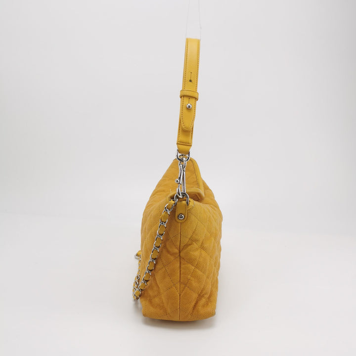 Chanel Caviar French Riviera Hobo Bag Yellow