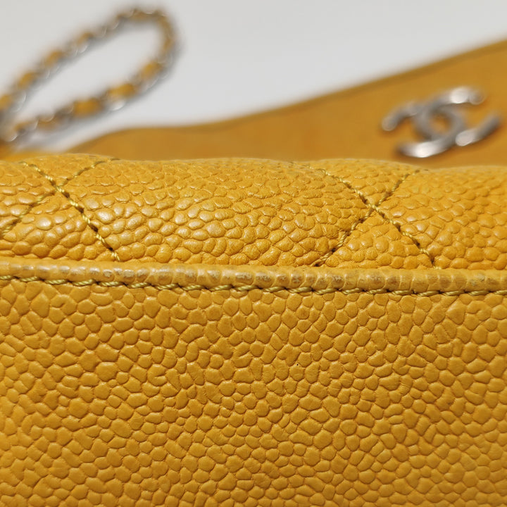 Chanel Caviar French Riviera Hobo Bag Yellow