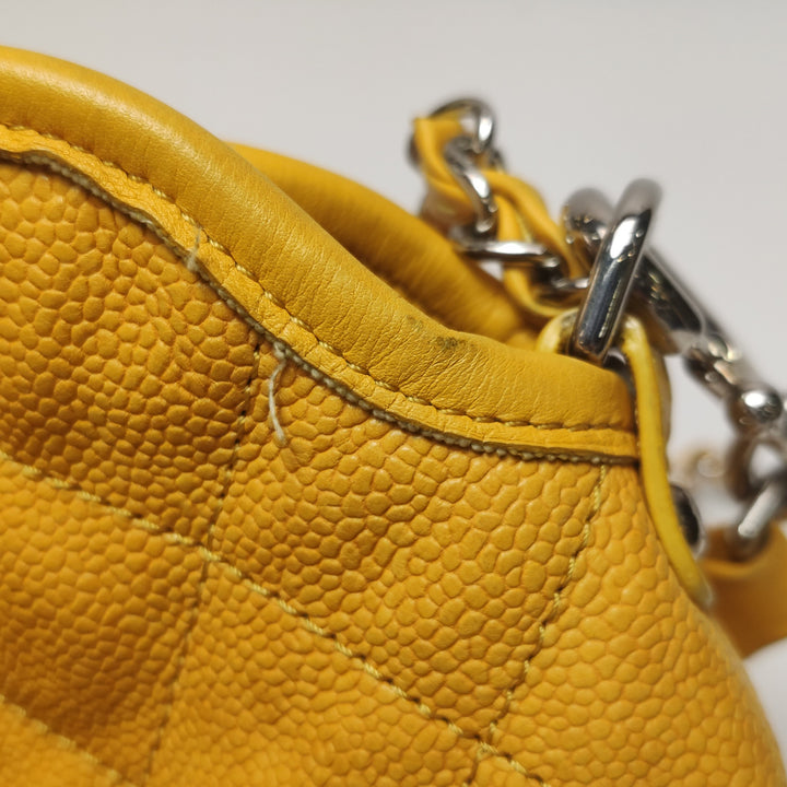 Chanel Caviar French Riviera Hobo Bag Yellow
