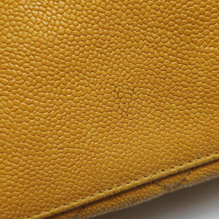 Chanel Caviar French Riviera Hobo Bag Yellow