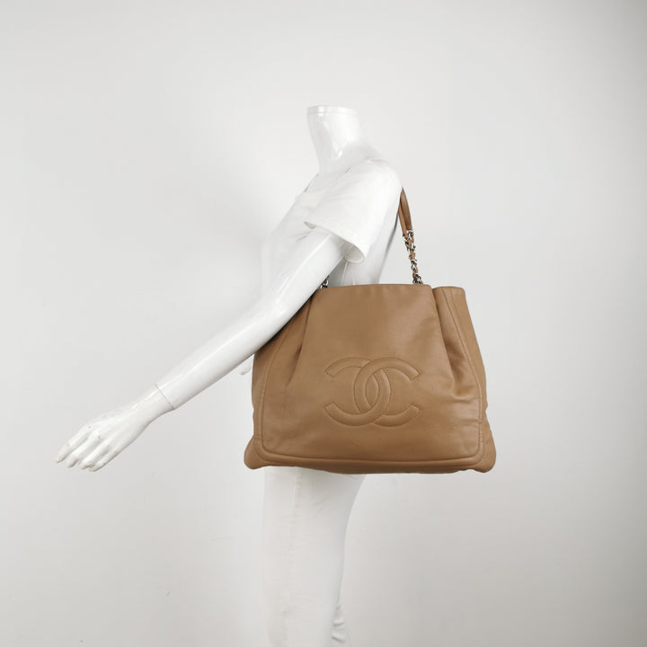 Chanel CC Timeless Shoulder Bag Dark Beige