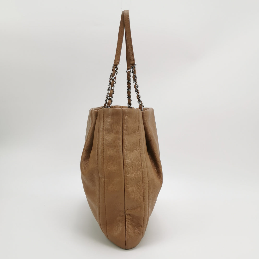 Chanel CC Timeless Shoulder Bag Dark Beige