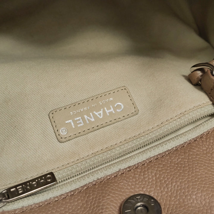Chanel CC Timeless Shoulder Bag Dark Beige