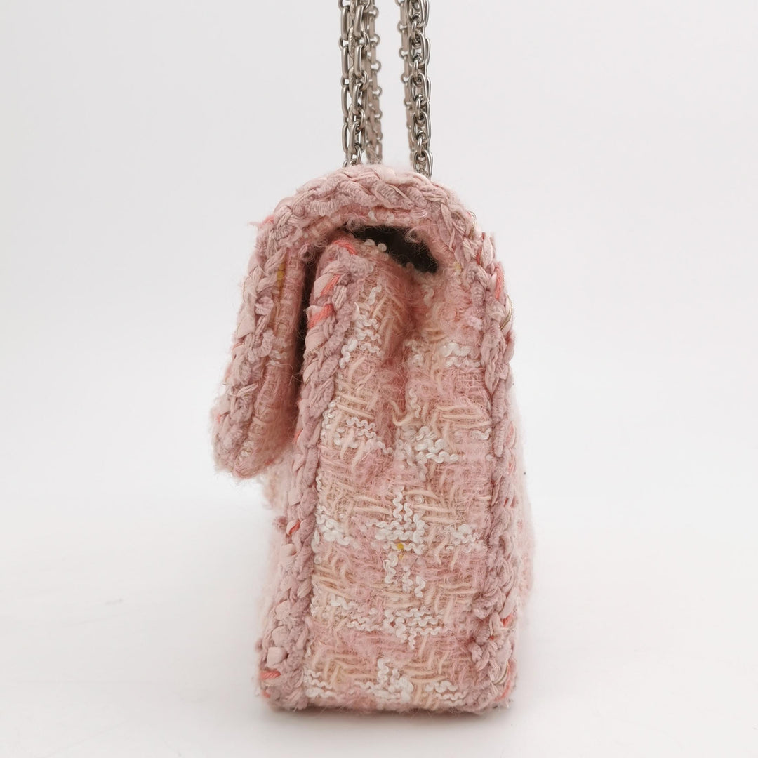 Chanel 2014 Square Pink Tweed Reissue Flap Bag