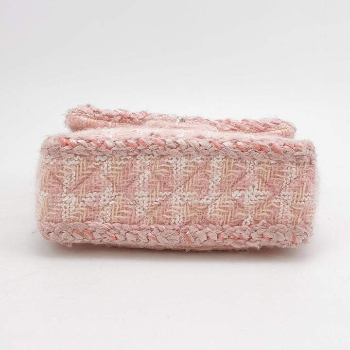 Chanel 2014 Square Pink Tweed Reissue Flap Bag