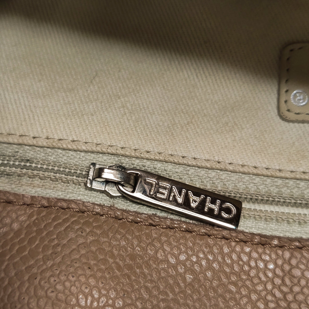 Chanel CC Timeless Shoulder Bag Dark Beige