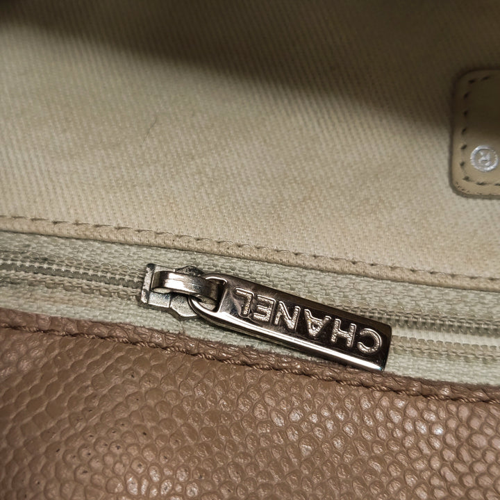Chanel CC Timeless Shoulder Bag Dark Beige