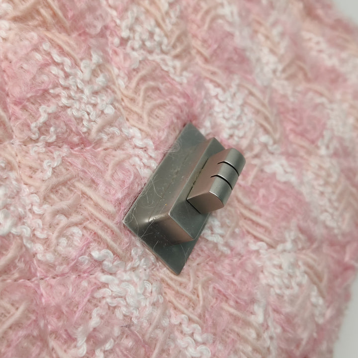 Chanel 2014 Square Pink Tweed Reissue Flap Bag