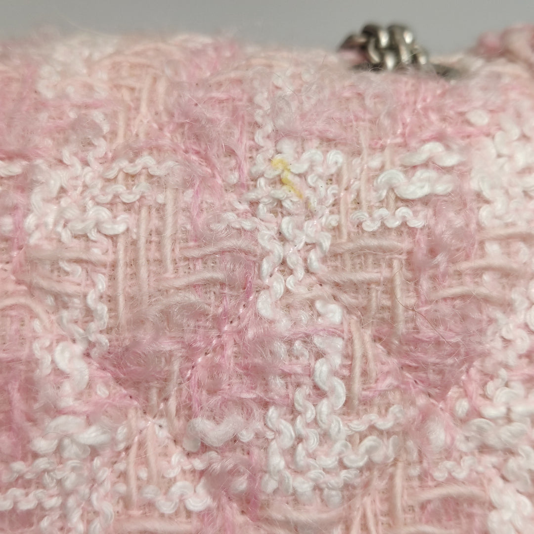 Chanel 2014 Square Pink Tweed Reissue Flap Bag