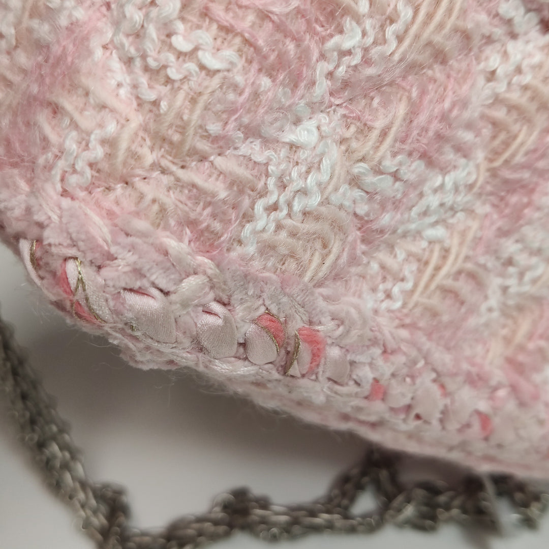 Chanel 2014 Square Pink Tweed Reissue Flap Bag