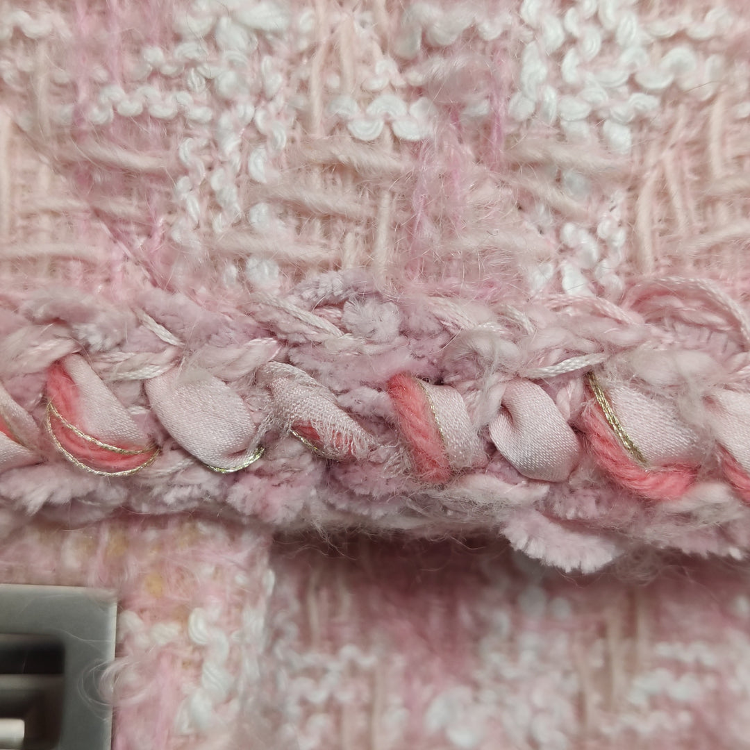 Chanel 2014 Square Pink Tweed Reissue Flap Bag