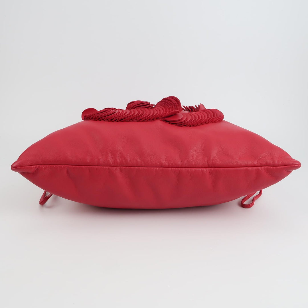 Chanel Disc Bonbons Tote In Red Lambskin