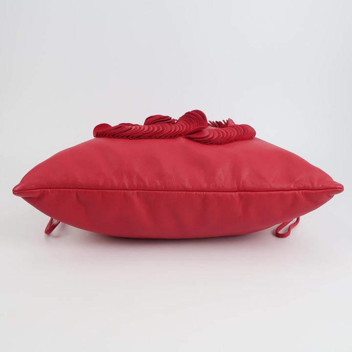 Chanel Disc Bonbons Tote In Red Lambskin